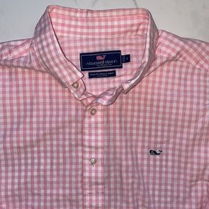 Vineyard Vines Light Pink Whale Shirt Men’s Slim Fit L